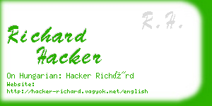 richard hacker business card